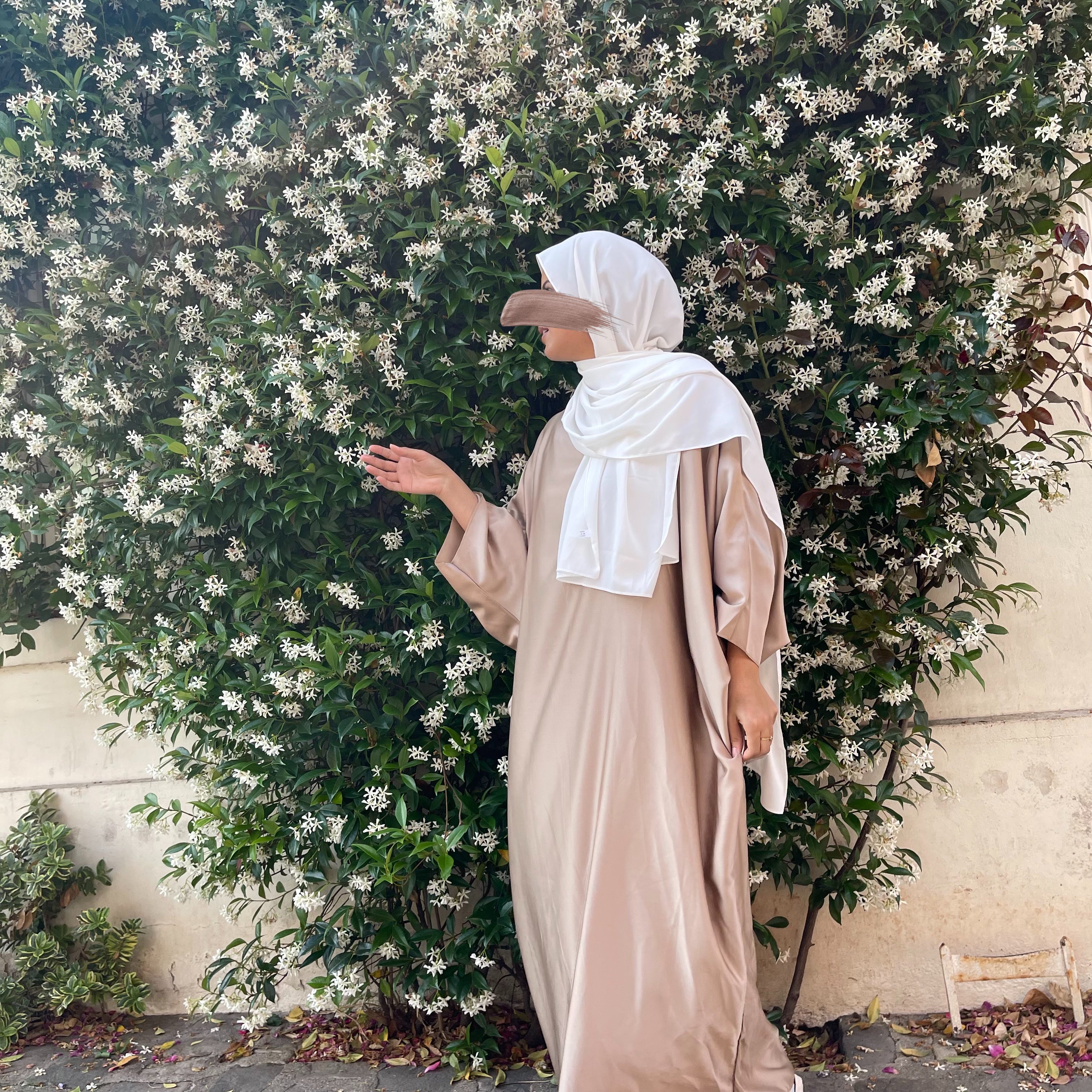 Abaya Satiné Safiya (Beige)