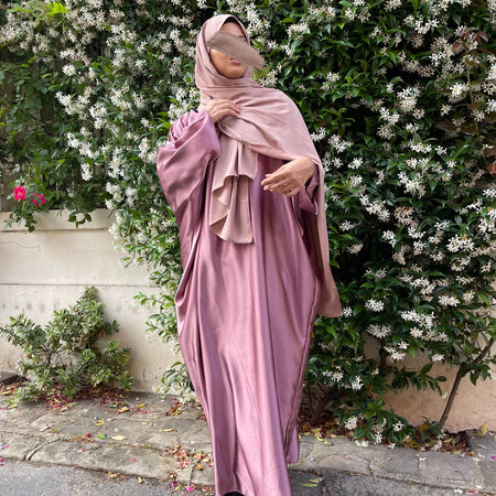 Abaya Satiné Safiya (Rose)